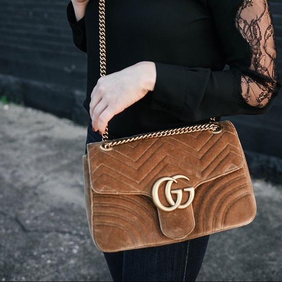 GUCCI medium marmont velvet bag - Picture 3 of 14